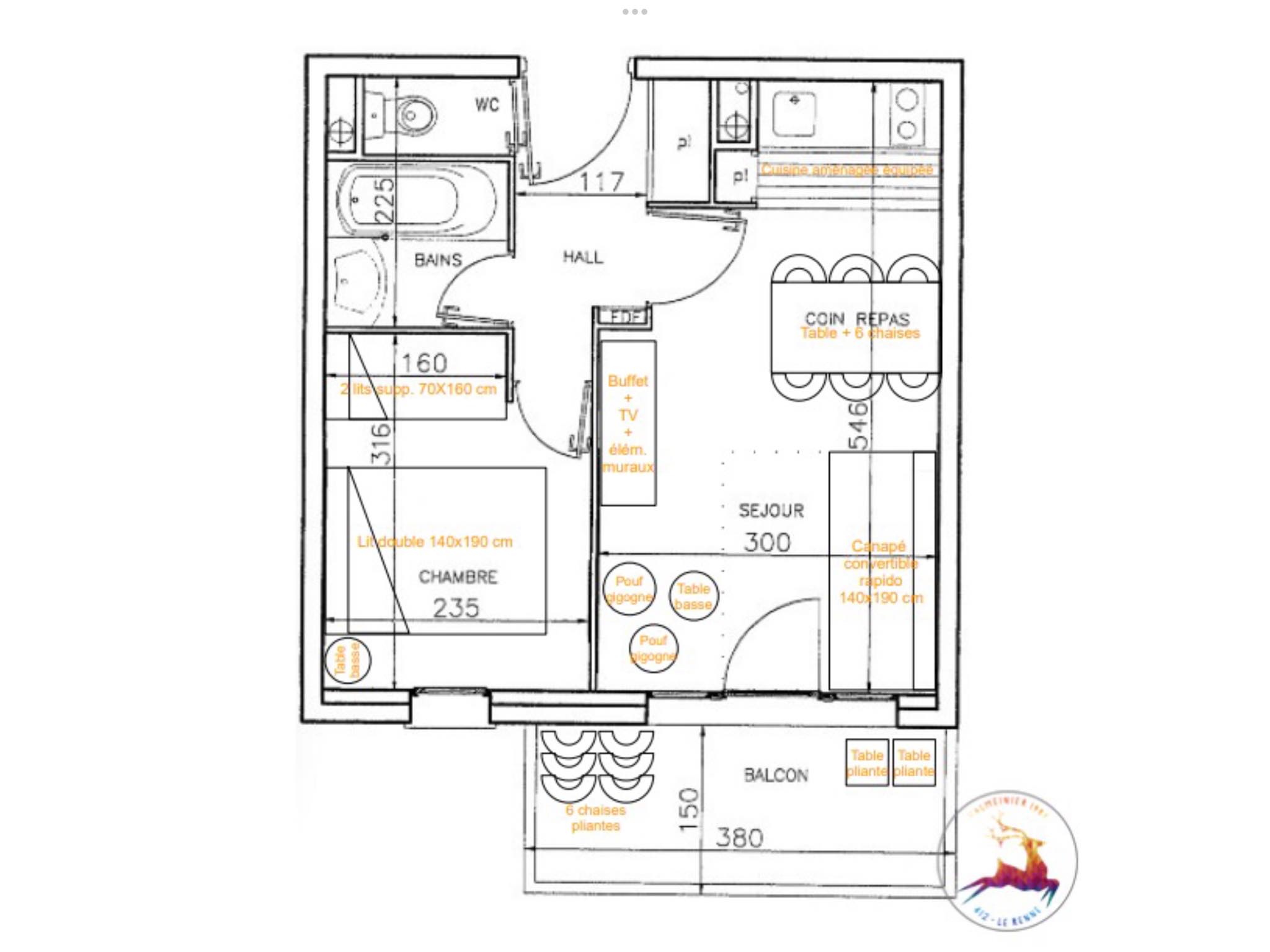 Plan de l'appartement